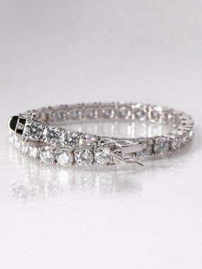 Moissanite Tennis Bracelet 5mm – 925 Sterling Silver VVS D Color